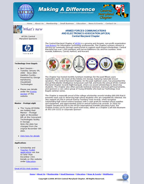 Click to go to actual live web site